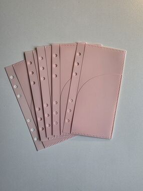 A6 Double Pocket Pink Cash Envelopes  Set Of 5